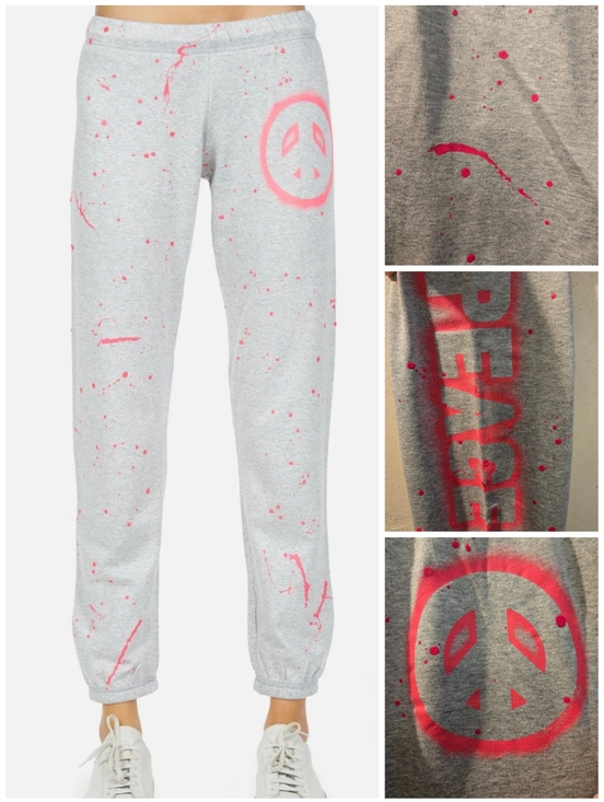 Lauren Moshi Pants - Lauren Moshi Brynn Airbrush Peace sweatpants